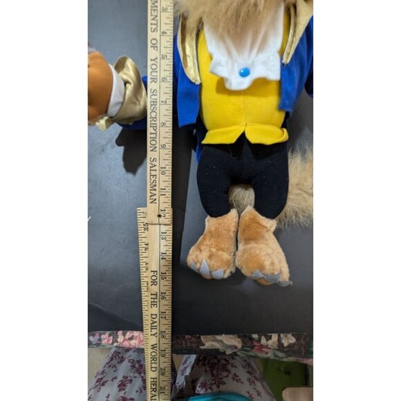 Disney Mattel Beauty and the Beast Plush Vintage 1992 14 Inch Beast Stuffed Doll - Picture 7 of 9